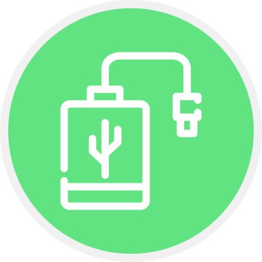 Harici Sabit Sürücü Satır Çemberi Basit Simge, Vektör İllüstrasyonu