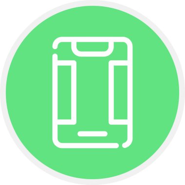 Telefon Hattı Çemberi Basit Simge, Vektör İllüstrasyonu