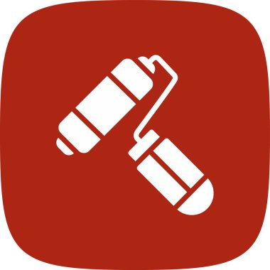 Boya Roller Simgesi, Vektör İllüstrasyonu