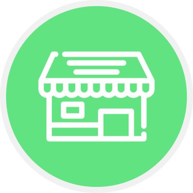 Çubuk Satır Çemberi Basit Simge, Vektör İllüstrasyonu