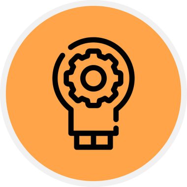 Yüksek Teknoloji Satırı Çemberi Basit Simge, Vektör Resimleri