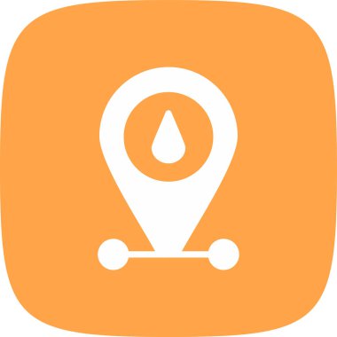 Konum basit simge, vektör illüstrasyonu