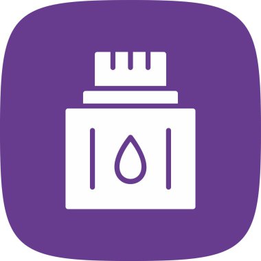 Yağ şişesi ikonu. Yağ şişesinin düz tasarımı. vektör illüstrasyonu.