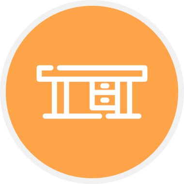 Tablo Satırı Çemberi Basit Simge, Vektör Resimleri