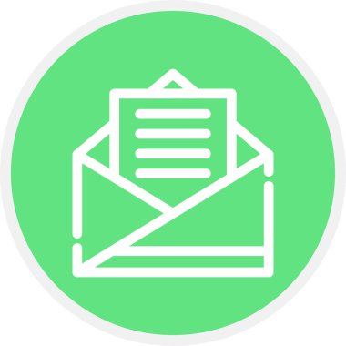 Harf Satırı Çemberi Basit Simge, Vektör İllüstrasyonu