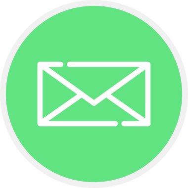 E- posta Satırı Çemberi Basit Simge, Vektör Resimleri