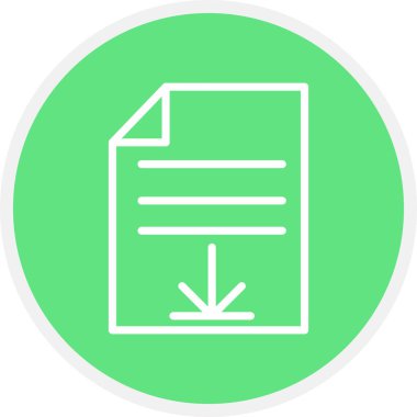 Dosya Satırı Çemberi İndir Basit Simge, Vektör Resimleri