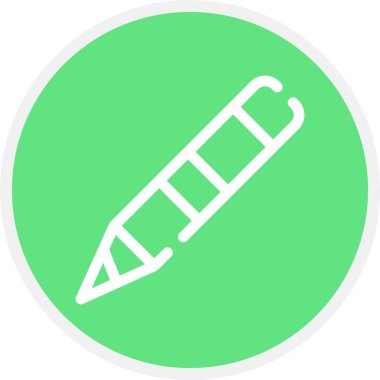 Kalem Satırı Çemberi Basit Simge, Vektör İllüstrasyonu