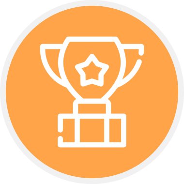 Ganimet Çizgisi Çemberi Basit Simge, Vektör İllüstrasyonu