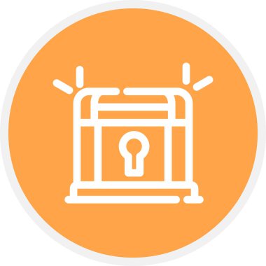 Göğüs Hattının Çemberi Basit Simge, Vektör İllüstrasyonu