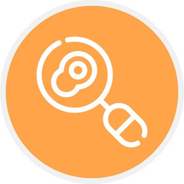 Kızarmış Yumurta Çizgisi Çemberi Basit Simge, Vektör Resimleri