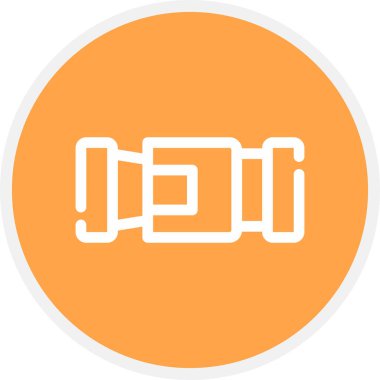 Kamera Mercek Çizgisi Çemberi Basit Simge, Vektör Resimleri