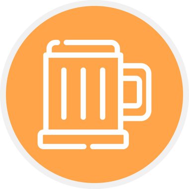 Bira Çizgisi Çemberi Basit Simge, Vektör Resimleri