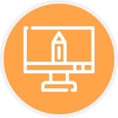 Grafik Tasarım Satırı Çemberi Basit Simge, Vektör Resimleri