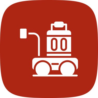 Bagaj Arabası Basit Simgesi, Vektör İllüstrasyonu