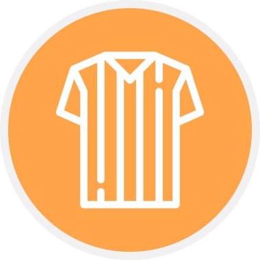 Tshirt Çizgisi Çemberi Basit Simge, Vektör İllüstrasyonu