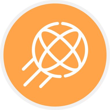 Yüksek Hız İnternet Hat Çemberi Basit Simge, Vektör İllüstrasyonu