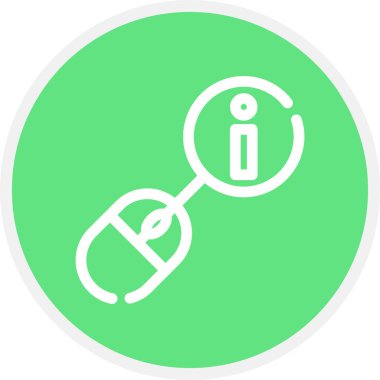 Tıklama Satırı Çemberi Basit Simge, Vektör Resimleri