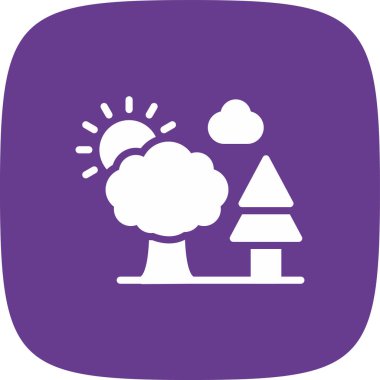 ağaç simgesi vektör illüstrasyonu