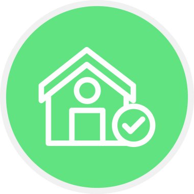 Doğru Satır Çemberi Basit Simge, Vektör Resimleri