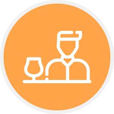 Barmen Hattı Çemberi Basit Simge, Vektör İllüstrasyonu