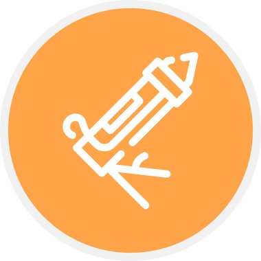 Caulk Silah Hattı Çemberi Basit Simge, Vektör Resimleri