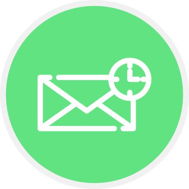 Erteleme Hattı Çemberi Basit Simge, Vektör İllüstrasyonu