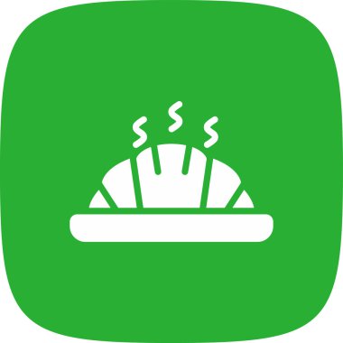 Kruvasan basit simgesi, vektör illüstrasyonu