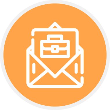 E- posta Satırı Çemberi Basit Simge, Vektör Resimleri