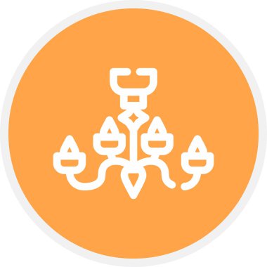 Avize Çizgisi Çemberi Basit Simge, Vektör Resimleri