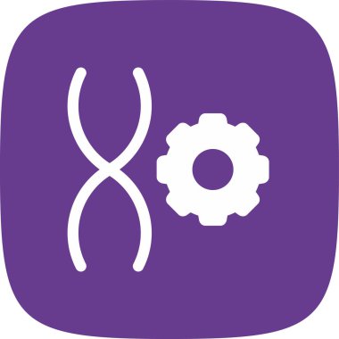 Genetik Mühendisliği Basit Simge, Vektör İllüstrasyonu