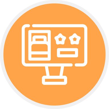 Çevrimiçi Satır Çemberi Basit Simge, Vektör Resimleri