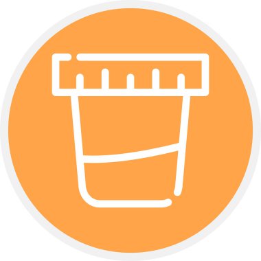 İdrar Testi Çemberi Basit Simge, Vektör Resimleri