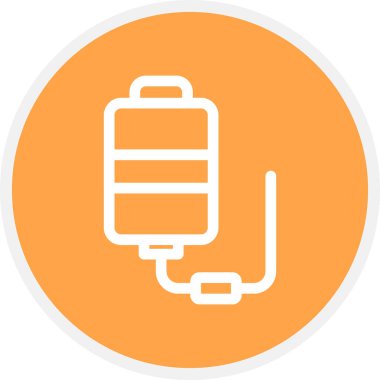 Kemoterapi Hattı Çemberi Basit Simge, Vektör Resimleri