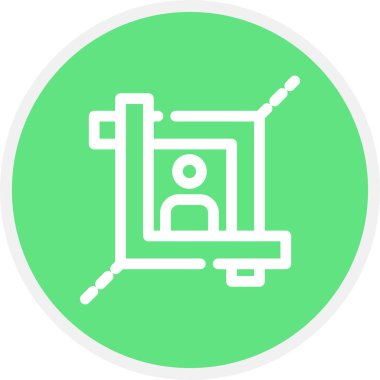 Kırpma Aracı Satırı Çemberi Basit Simge, Vektör Resimleri