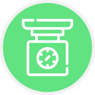 Ağırlık Ölçekleme Çizgisi Çemberi Basit Simge, Vektör Resimleri