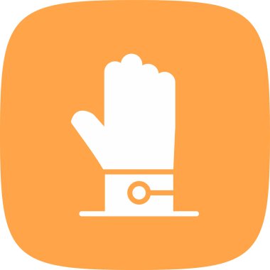 Eldiven Basit Simgesi, Vektör İllüstrasyonu