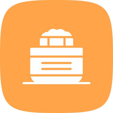 Krem Basit Simgesi, Vektör İllüstrasyonu