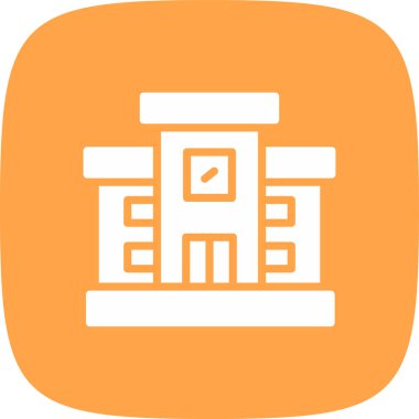 Kütüphane basit simgesi, vektör illüstrasyonu