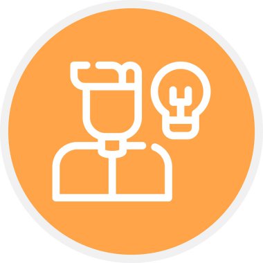 Yenilikçi Satır Çemberi Basit Simge, Vektör Resimleri