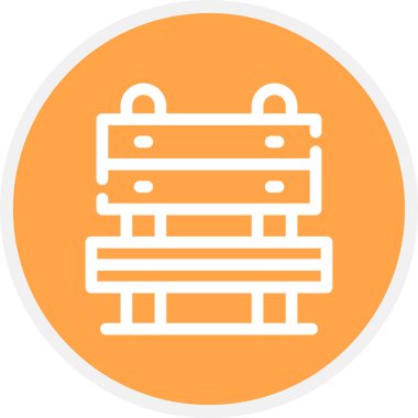 Bench Satır Çemberi Basit Simge, Vektör Resimleri