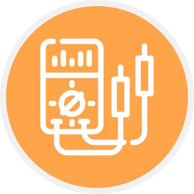 Test Satırı Çemberi Basit Simge, Vektör İllüstrasyonu