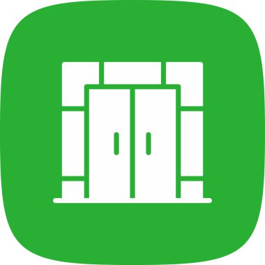 kapı basit simgesi, vektör çizim