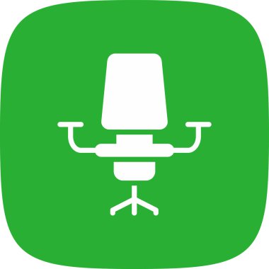 Masa Sandalyesi Basit Simgesi, Vektör İllüstrasyonu