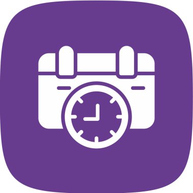 Zamanlama Basit Simge, Vektör İllüstrasyonu