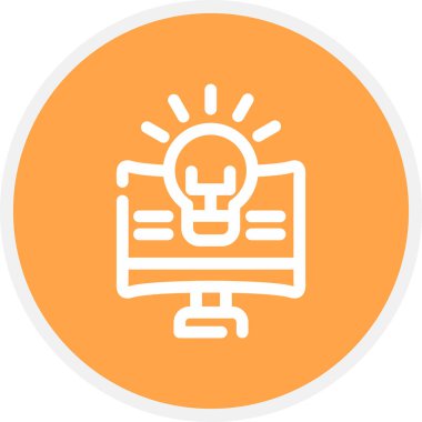 İnovasyon Satırı Çemberi Basit Simge, Vektör Resimleri