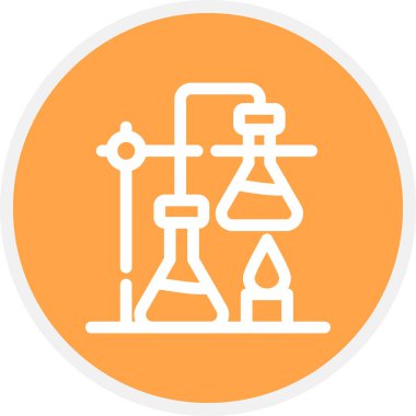 Test Tüpleri Satır Çemberi Basit Simge, Vektör Resimleri