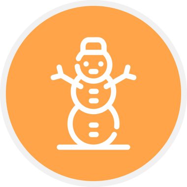 Kardan Adam Çizgisi Çemberi Basit Simge, Vektör Resimleri