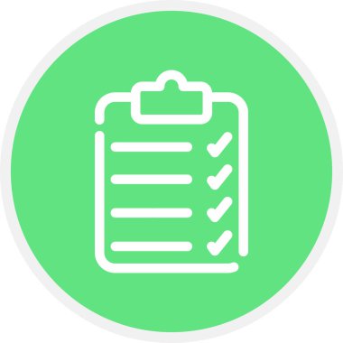 Tıbbi Sonuç Satır Çemberi Basit Simge, Vektör İllüstrasyonu