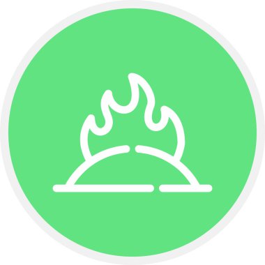 Yakma Çizgisi Çemberi Basit Simge, Vektör Resimleri